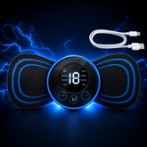 Rechargeable EMS Butterfly Massager | Electronic Muscle Stimulator | Portable Body Massage Pad | Pain Relief & Muscle Relaxation Device