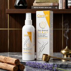 Yellow CeraVe Hair Removal Spray - Gentle Body Hair Eliminator Smooth Skin Depilatory Formula Easy Spray Skincare Product For Men And Women - 150ML