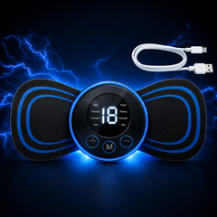 Rechargeable EMS Butterfly Massager | Electronic Muscle Stimulator | Portable Body Massage Pad | Pain Relief & Muscle Relaxation Device