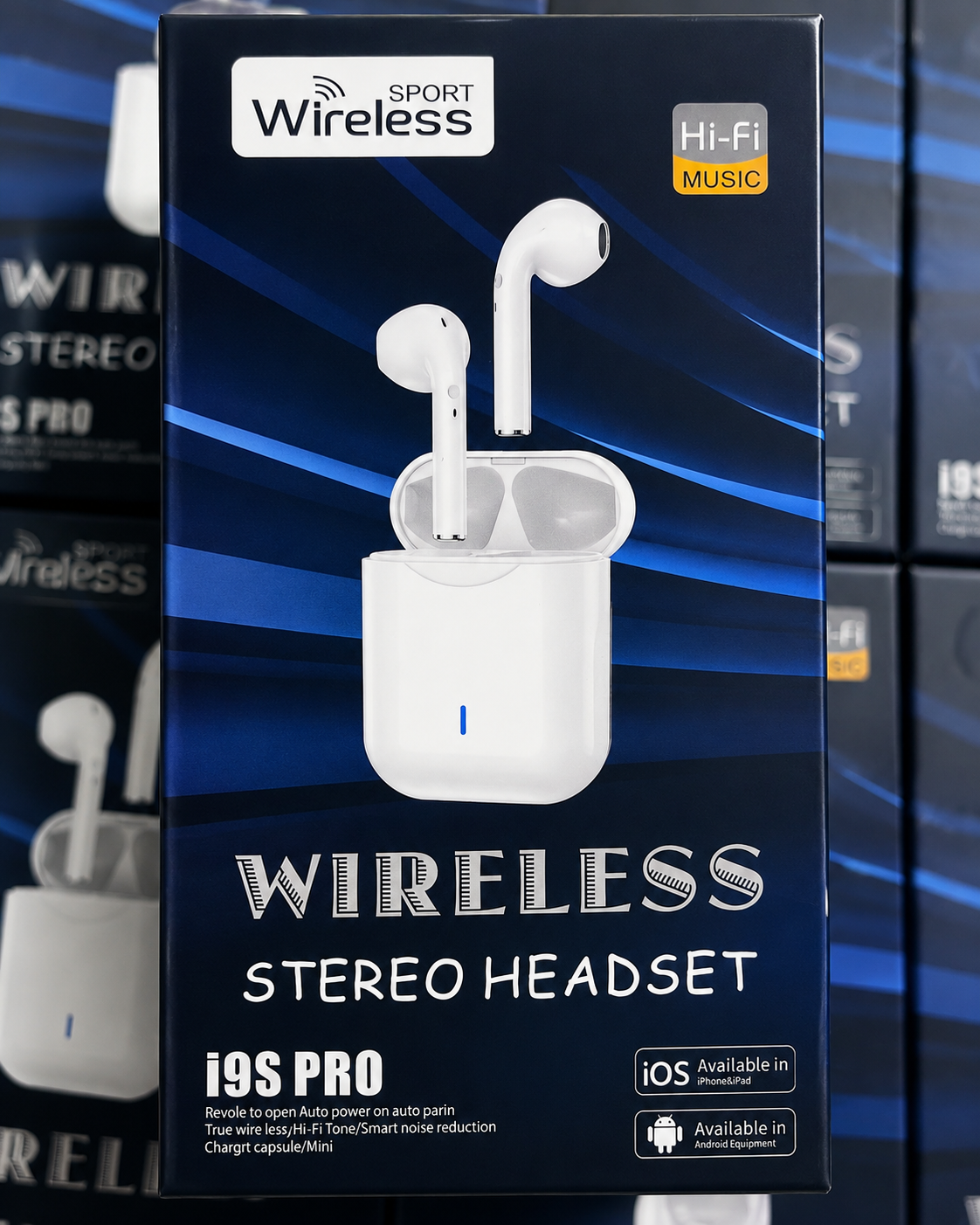 i9S Pro Wireless Stereo Headset | TWS Technology | Bluetooth 5.0 | Noise Reduction | iOS & Android (Random Colour)